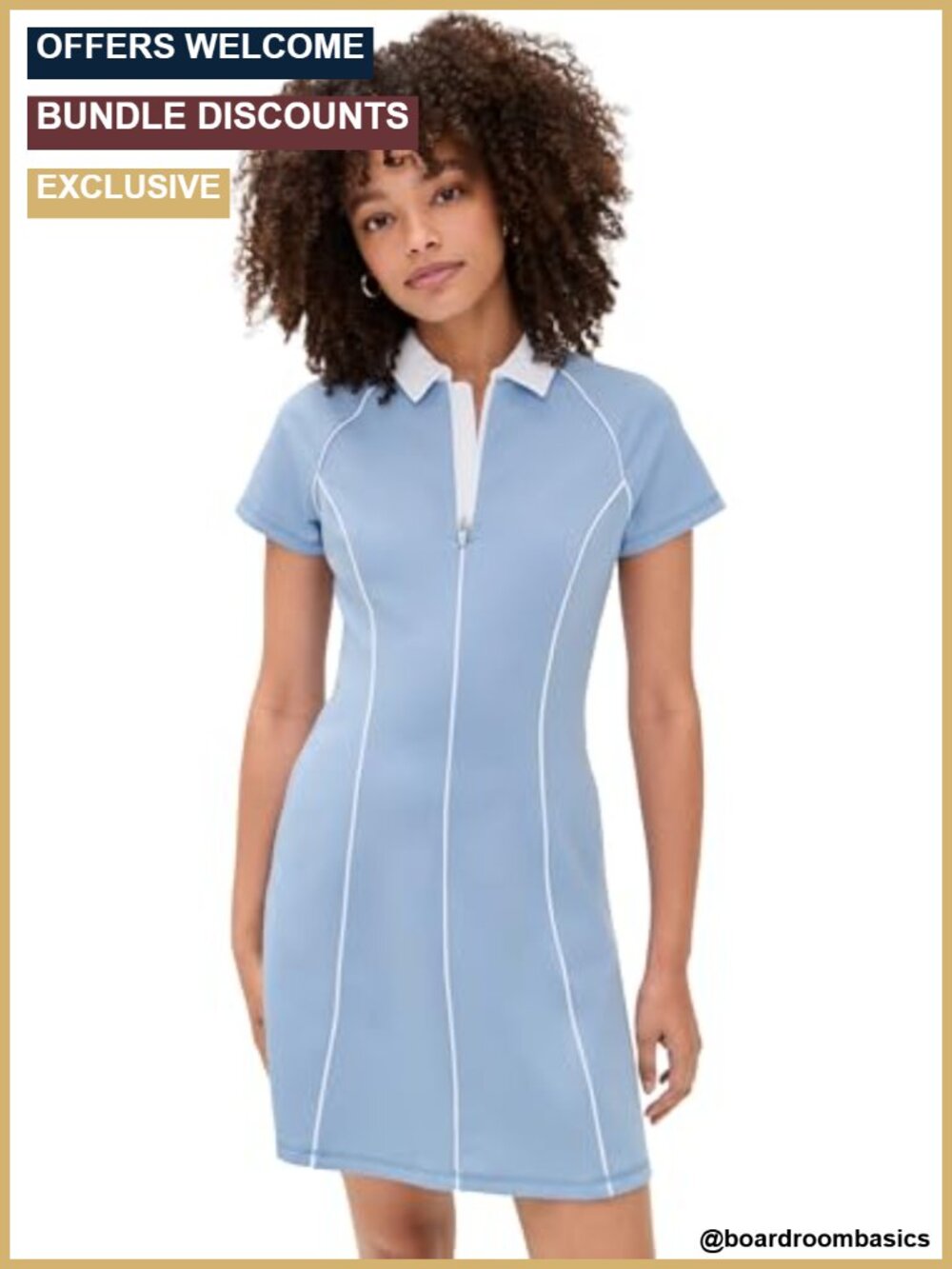 Women's Mini Polo Dress A-Line Quarter Zip Collared Short Sleeve Casual